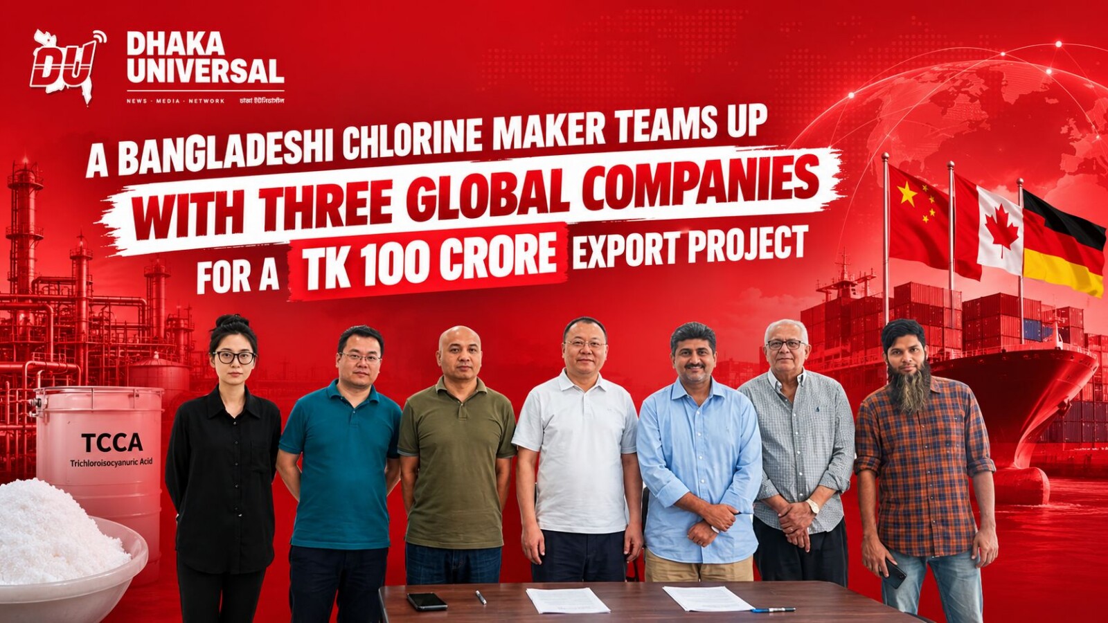 A Bangladeshi chlorine maker teams up with three global companies for a Tk 100 crore export project