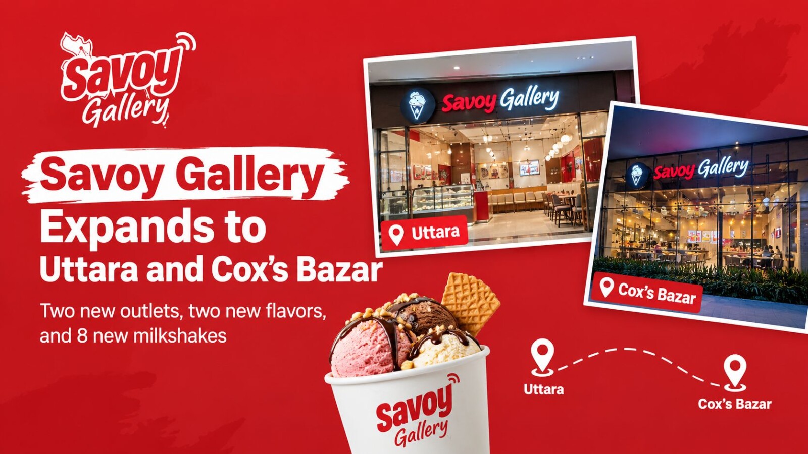 Savoy Gallery takes its ice cream from Banani to the beach in Cox’s Bazar